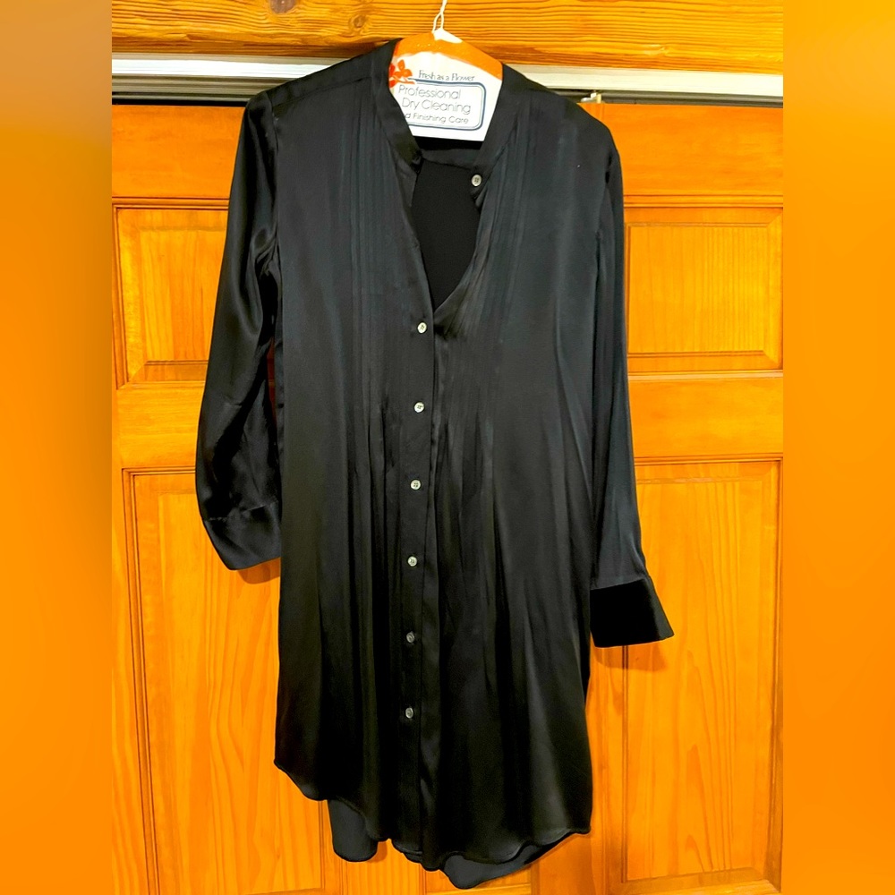 Theory Black Shirt Dress